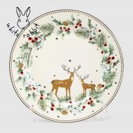 Тарелка десертная  Ny deer 20,3x20,3x1,5 см White Rabbit