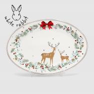 Блюдо овальное  ny deer 30x20x2,5 см White Rabbit