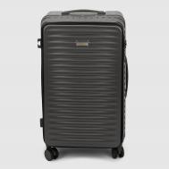 Чемодан  из поликарбоната, размер 24, тёмно-серый 37х26,5х65 см Smarter Luggage
