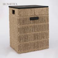 Корзина  с деревянной крышкой 40х30х55,5 см Hometex