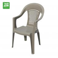 Кресло  Элластик серое 57х57х90 см Элластик-Пласт