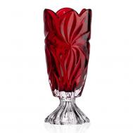 Ваза Aurum-Crystal Flora red на ножке 36.5 см Aurum-Crystal s.r.o.