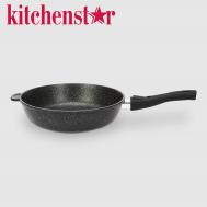 Сковорода  индукционная Гранит, съёмная ручка 28 см Kitchenstar