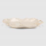 Блюдо  листья бежевые 53x37 см Annaluma