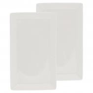 Набор тарелок сервировочных прямоугольных  Diana 27х17 см 2шт белый Gipfel