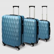 Набор чемоданов  3 размеров: 20, 24,28, синий Smarter Luggage