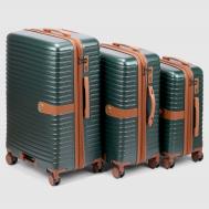 Набор чемоданов  3 размеров: 20, 24,28, тёмно-зеленый Smarter Luggage
