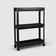 Этажерка  трёхъярусная чёрная 52х6,5х70 см Baroness Home