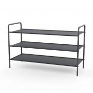 Полка для обуви  3 полки, металл и текстиль 90х35х55 см Zalger