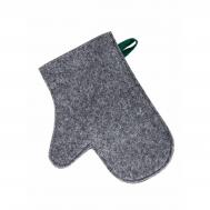 Рукавица банная , войлок серый Главбаня