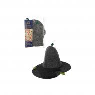 Набор для бани в косметичке  (шапка,рукавица,коврик), войлок серый Б16-1 Главбаня