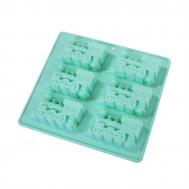 Форма для выпечки 6 кексов  Паровозы Fissman