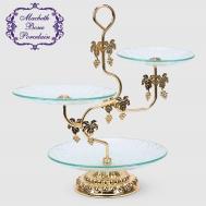 Этажерка  трехъярусная 43 см Macbeth bone porcelain