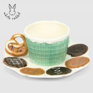 Набор  Icing чашка 300 мл и блюдце 20,5 см White Rabbit