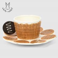 Набор  Cookies чашка 300 мл и блюдце 20,5 см White Rabbit