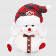 Декоративная фигура  снеговик в красной шапке 25х14х32 см James arts