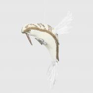 Декор на ёлку  колибри белая 18х13х19 см James arts