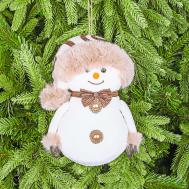 Декор на ёлку  снеговик 12х9х21 см James arts