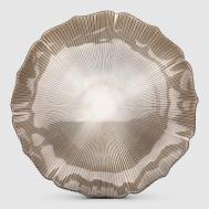 Блюдо  glamour д33см имбирь жемчужный ArdaCam