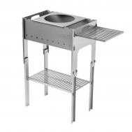 Мангал разборный  со столиком и подставкой под казан, сталь 2 мм Тонар