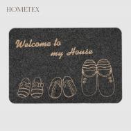 Коврик придверный  черный рисунок 60x90 см Hometex