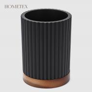 Стакан для зубных щёток  из полипропилена, черный Hometex
