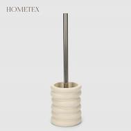 Держатель с ёршиком  Круги белый Hometex