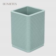 Стакан для зубных щёток  Полосы, мята Hometex