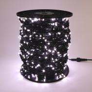 Электрогирлянда  1000 LED белый, чёрный кабель Shanghai universe