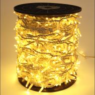 Электрогирлянда  1000 LED тёплый белый, белый кабель Shanghai universe