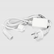 Кабель  для электрогирлянды евро вилка, белый Shanghai universe