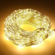 Электрогирлянда серебристая 1440 LED теплый белый Best Technology