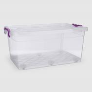 Ящик для хранения  на колёсах, прозрачный 40 л, 60х39,5х27 см Asude Plastik