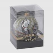 Шар ёлочный  лошадка и снеговик 10 см Snow and Stars