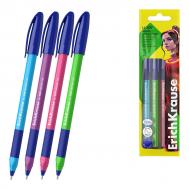 Набор шариковых ручек  U-109 Stick&Grip Neon 1.0, Ultra Glide Technology, цвет чернил синий, 4 шт Erich Krause