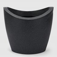 Кашпо для цветов  gondol 42x35x37 см антрацит Alya Plastik