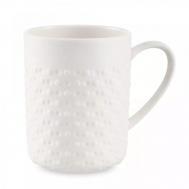 Кружка  Капля 380 мл, рельеф, фарфор, белая Decor de table