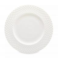 Тарелка обеденная  Капля 27 см, рельеф, фарфор, белая Decor de table