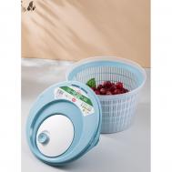 Сушилка-контейнер для салата  25х25х15,5 см 4 л, пластик, голубой SNIPS