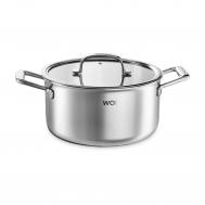 Кастрюля со стеклянной крышкой  Verona 5,6 л, 24х12,5 см, сталь нержавеющая 18/10 WO Home