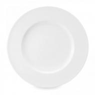 Тарелка обеденная  Терраса, рельеф 27 см, фарфор костяной, матовая, белая, блестящая Narumi
