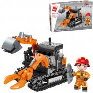 Конструктор  MineCity Пожарный трактор-манипулятор 176 деталей Qman