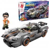 Конструктор  MineCity Гоночная машина серая 197 деталей Qman