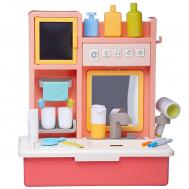 Игровой центр  Помогаю Маме Доброе утро: раковина на батарейках, зеркало, игровые предметы, розовый ABtoys