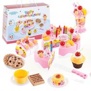 Игровой набор  Помогаю Маме. Торт фруктовый (клубничный) в наборе с аксессуарами, 75 предметов ABtoys