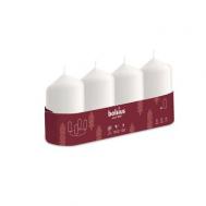 Свеча столбик  60/40 4 шт белый Bolsius