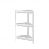Этажерка треугольная  трёхъярусная, белая 33х33х71 см Baroness Home