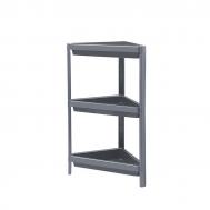 Этажерка треугольная  трёхъярусная, чёрная 33х33х71 см Baroness Home