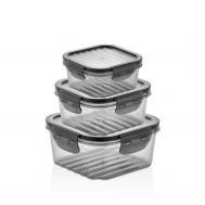 Набор контейнеров герметичных  quick 3шт 1,4/0,8/0,4 л QLux