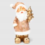 Декоративная новогодняя фигура  Дед Мороз с ёлкой 50 см Полиформ